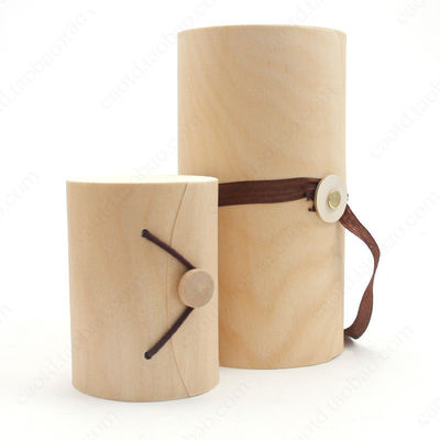 Boîte cadeau en bois rond et doux, en écorce de bouleau, faite à la main, avec autre support d'impression