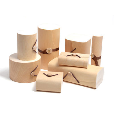 Boîte cadeau en bois rond et doux, en écorce de bouleau, faite à la main, avec autre support d'impression