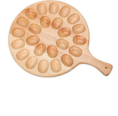 Plateau à œufs déviés en bois et carte de charcuterie pour Noël de Pâques