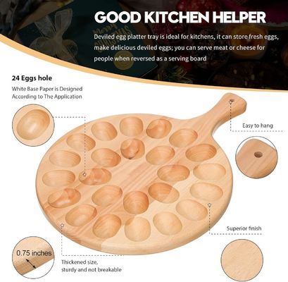 Plateau à œufs déviés en bois et carte de charcuterie pour Noël de Pâques