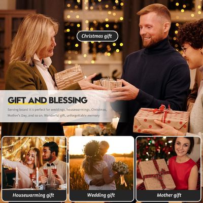 Plateau à œufs déviés en bois et carte de charcuterie pour Noël de Pâques