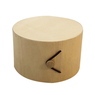 Boîte d'emballage de gâteau au fromage en bois doux non fini en écorce de bouleau faite à la main