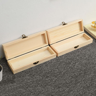 Boîte à crayons en bois de pin personnalisée pour l'organisation de papeterie et d'accessoires