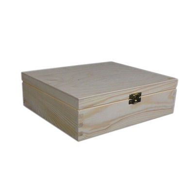 Boîte à thé en bois à couvercle transparent pour l'impression gravure au laser design écologique naturel