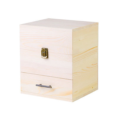 Boîte de stockage d'huiles essentielles en bois pratique avec séparateurs en bois écologique
