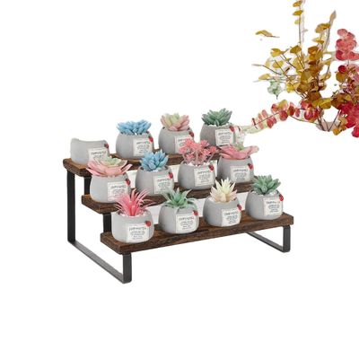 Fonction de support d'affichage en bois Économisez de l'espace 3 étages Cuisine Compteur d'épices Rack organisateur