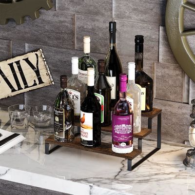 Fonction de support d'affichage en bois Économisez de l'espace 3 étages Cuisine Compteur d'épices Rack organisateur