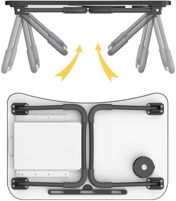 Bureau portable pliable réglable en hauteur avec tiroir de rangement et porte-gobelets