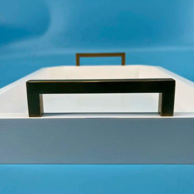 Logo personnalisé Plateau de service en bois blanc acceptable avec poignées en bois d'acacia