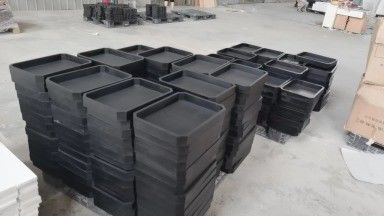 202406 Plateau de service en bois noir Matériau bois d'acacia Plateau de bois sur mesure avec poignée