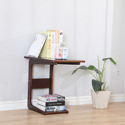 Table à café en bois moderne Petit bois massif de pin incurvé pour salon ou chambre à coucher