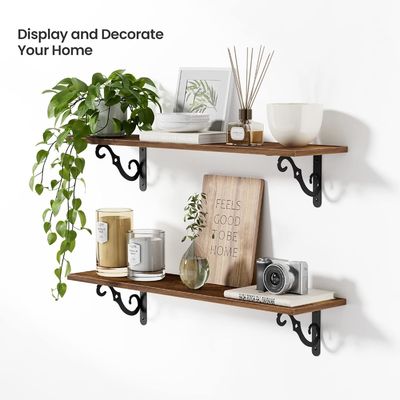 Conception populaire de 2 étagères flottantes en bois pour les besoins domestiques