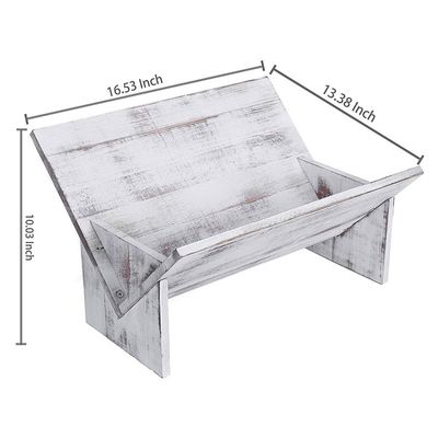 Livres de magazines en bois Fichiers d'albums Affichage de style rétro Organisateur Décoration d'étagère