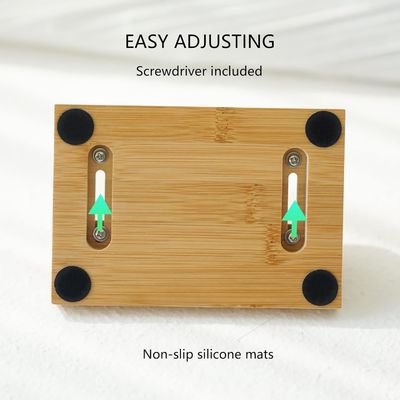 Conception fonctionnelle Porteur portable en bambou avec dock réglable Adapte à tous les MacBooks Multifonctionnel