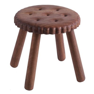 Délices pour les enfants en bois en forme de biscuit en bois de hêtre et de noix