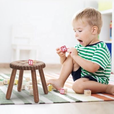 Délices pour les enfants en bois en forme de biscuit en bois de hêtre et de noix