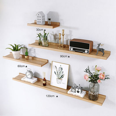 Aucune étagère gonflable en bois de hêtre rustique pour rangement mural et décoration intérieure