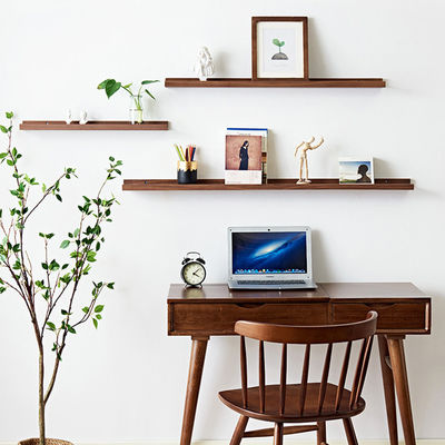 Aucune étagère gonflable en bois de hêtre rustique pour rangement mural et décoration intérieure
