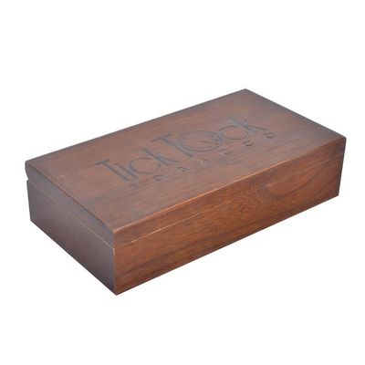 Logo et couleur personnalisables Boîte à cigarettes en bois avec finition vernis