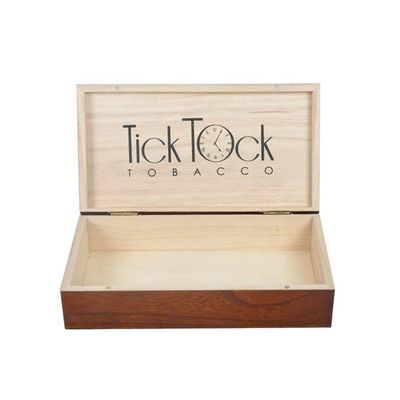 Logo et couleur personnalisables Boîte à cigarettes en bois avec finition vernis
