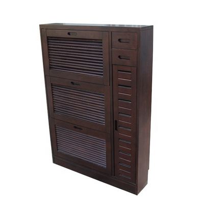 Cabinet de meubles en bois écologique pour les chaussures d'affichage