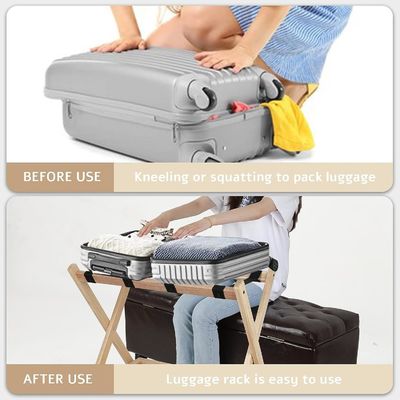 Étagères à bagages pliables de niveau 2 en grande quantité avec étagère et ceintures en nylon lourdes