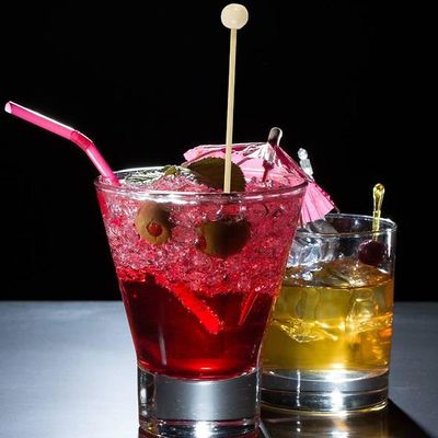 100 PCS 6 pouces Rock Candy Sticks avec boule de bois Swizzle Sticks Design moderne et simple