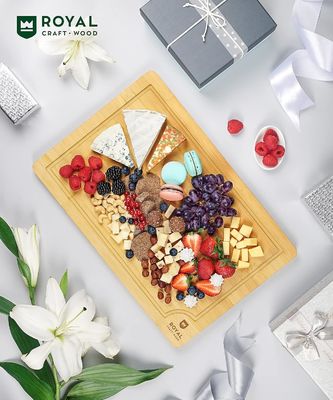 Service personnalisé 18X12 pouces planche de coupe de bois de bambou