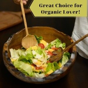 Cadeaux d'affaires Cuillères et fourchettes à salade en bois à 6 pièces