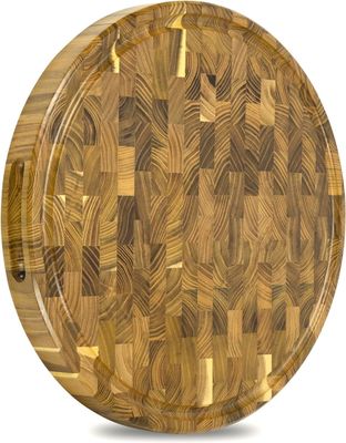 Service personnalisé 15 pouces planche de coupe en bois avec conception écologique et rainure de jus