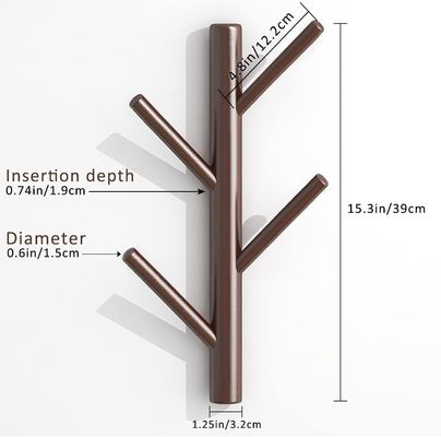 Accrochage de décoration murale à crochet en bois pour chambre à coucher et salle de bain derrière les portes / sur les murs