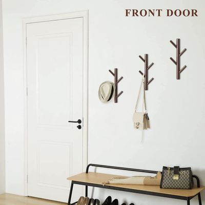 Accrochage de décoration murale à crochet en bois pour chambre à coucher et salle de bain derrière les portes / sur les murs