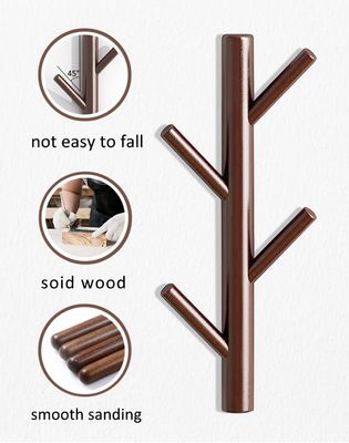 Accrochage de décoration murale à crochet en bois pour chambre à coucher et salle de bain derrière les portes / sur les murs