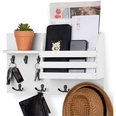 Plateau de rangement à double étage monté sur le mur Magnétique pour la maison Accrocheur d'organisateur avec porte-clés