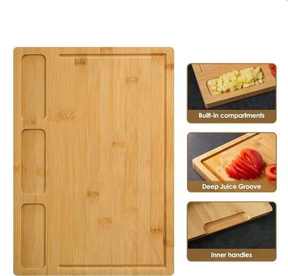 Tableau de coupe de bambou pour cuisine de 3 pièces