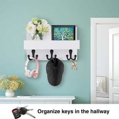 Plateau de rangement à double étage monté sur le mur Magnétique pour la maison Accrocheur d'organisateur avec porte-clés
