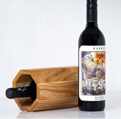 Réservoir de vin en bois empilable en grande quantité pour un support de vin sur table personnalisable