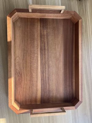 Conception personnalisée Grand plateau de bois de style rustique pour table basse