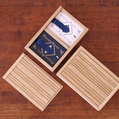 Boîte de couleur personnalisable en bois à couvercle coulissant pour carte de visite