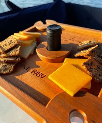 Logo personnalisé porte-bouteille de vin plateau de service alimentaire avec type debout bouteille de vin