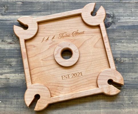 Logo personnalisé porte-bouteille de vin plateau de service alimentaire avec type debout bouteille de vin