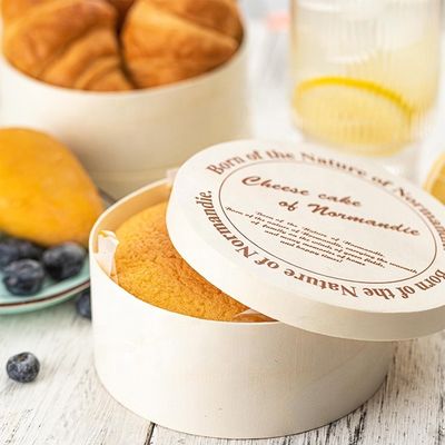 Boîte à gâteaux en chiffon en faisceau de bois biodégradable de taille commune pour solution d'emballage de collations