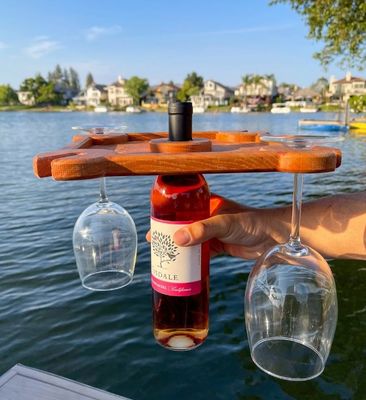 Logo personnalisé porte-bouteille de vin plateau de service alimentaire avec type debout bouteille de vin