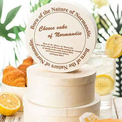 Boîte à gâteaux en chiffon en faisceau de bois biodégradable de taille commune pour solution d'emballage de collations