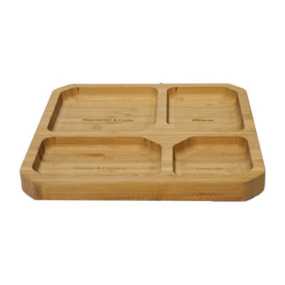 Plateaux de bambou écologiques pour les aliments écologiques et personnalisables