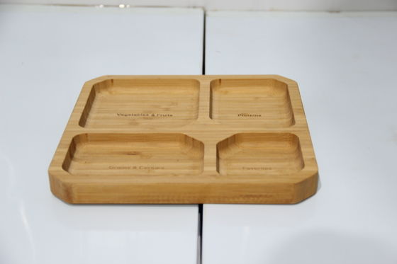 Plateaux de bambou écologiques pour les aliments écologiques et personnalisables