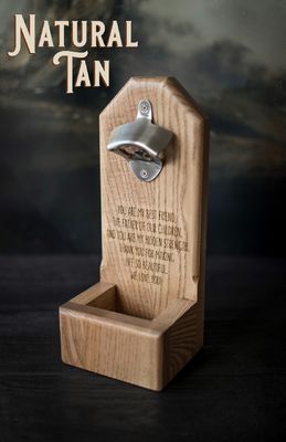 Ouvre-bouteille de bière à poignée en bois cadeau idéal pour les mariés avec impression de logo personnalisé