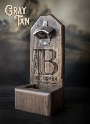 Ouvre-bouteille de bière à poignée en bois cadeau idéal pour les mariés avec impression de logo personnalisé