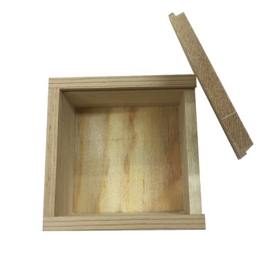 Boîte cadeau en bois Boîte de rangement artisanal avec couvercle coulissant Commande personnalisée acceptée 8.4x8.4x4.1cm