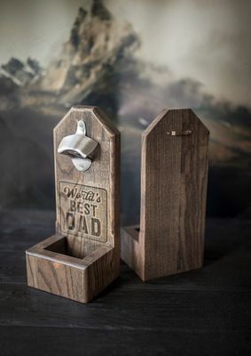 Ouvre-bouteille de bière à poignée en bois cadeau idéal pour les mariés avec impression de logo personnalisé